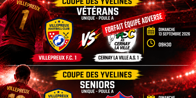 Coupe des Yvelines : nos Vétérans et Seniors en action dimanche !