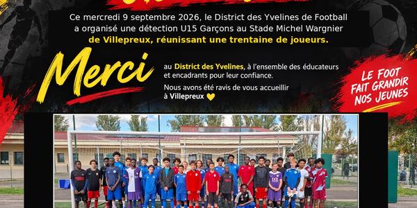 🏆 Détection U15 Garçons organisé par le District78