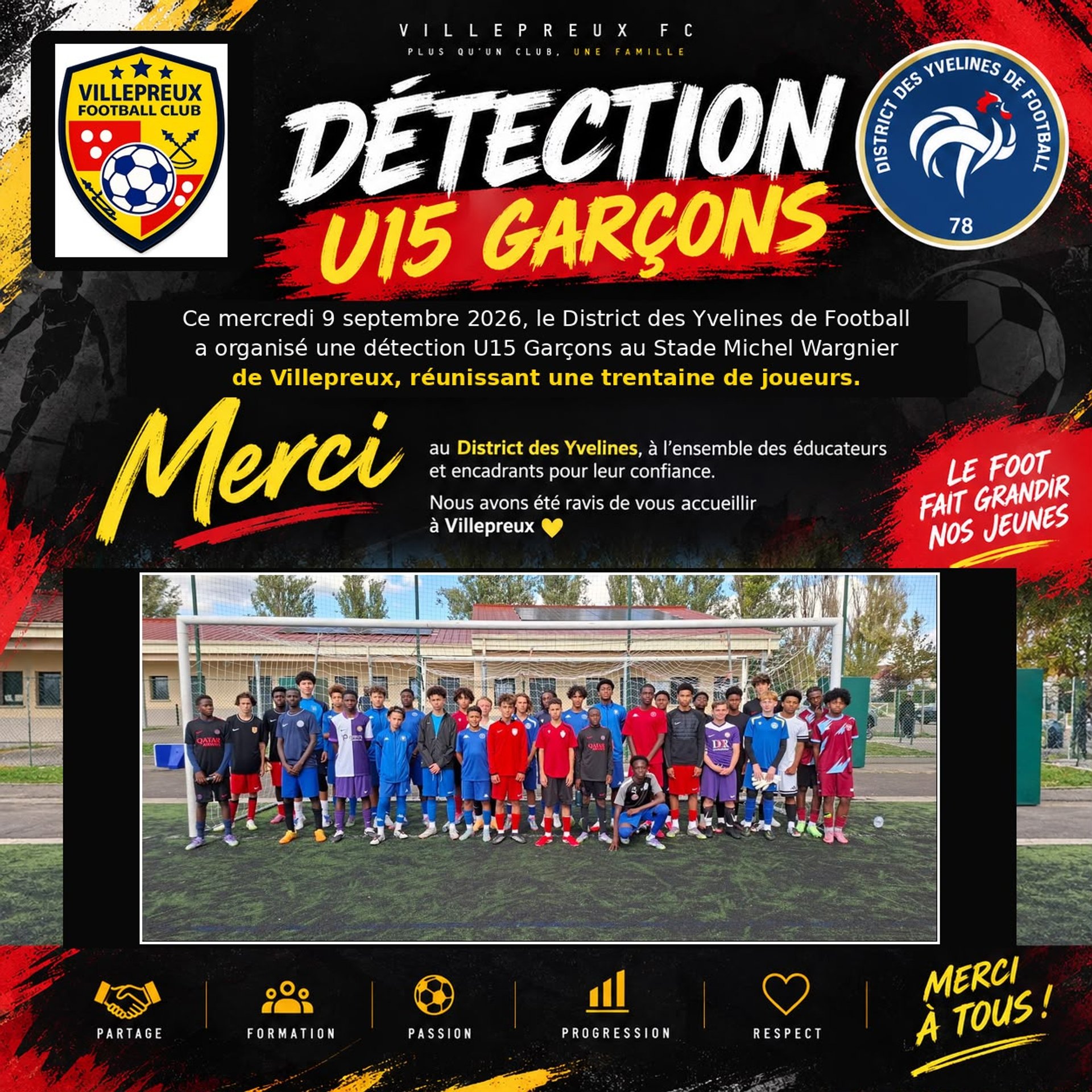 🏆 Détection U15 Garçons organisé par le District78